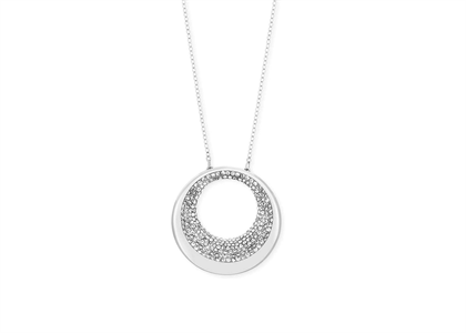 Silver Plated CZ Studded Pendant